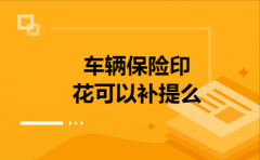  车辆保险印花可以补提么