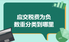 应交税费为负数重分类到哪里
