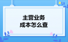  主营业务成本怎么查