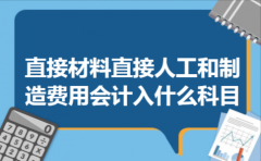 直接材料直接人工和制造费用会计入什么科目