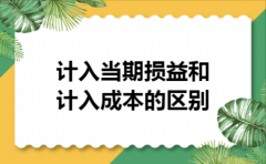 计入当期损益和计入成本的区别