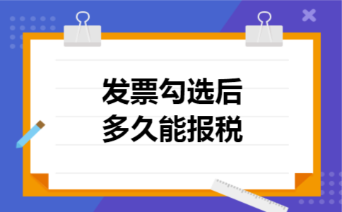发票勾选后多久能报税