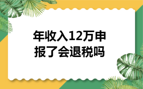 年收入12万申报了会退税吗