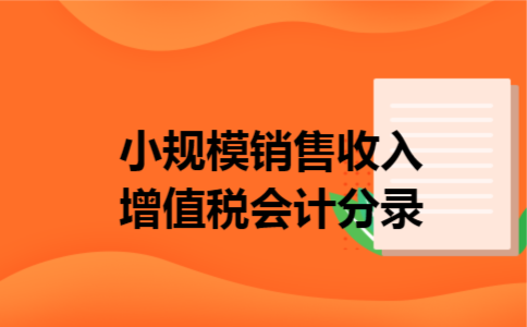 小规模销售收入增值税会计分录 小规模销售收入增值税会计分录