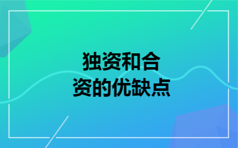 独资和合资的优缺点 独资和合资的优缺点