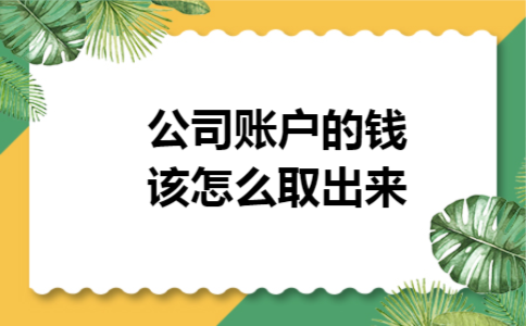 公司账户的钱该怎么取出来 公司账户的钱该怎么取出来