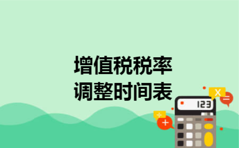 增值税税率调整时间表 增值税税率调整时间表