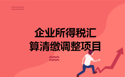 企业所得税汇算清缴调整项目