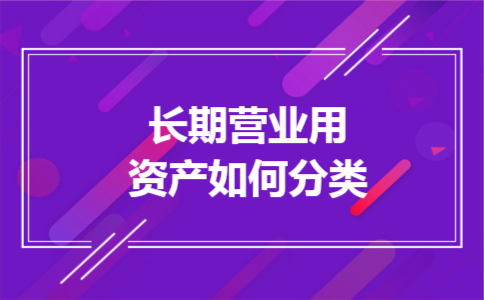 长期营业用资产如何分类 长期营业用资产如何分类