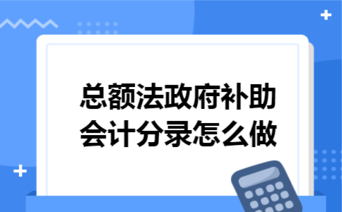 总额法政府补助会计分录怎么做