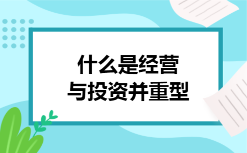 什么是经营与投资并重型 什么是经营与投资并重型