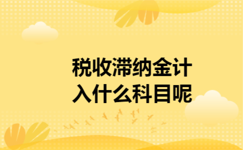 税收滞纳金计入什么科目呢 税收滞纳金计入什么科目呢