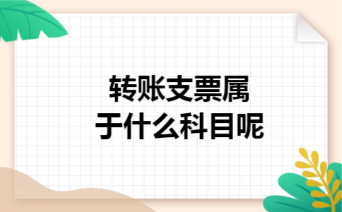 转账支票属于什么科目呢 转账支票属于什么科目呢