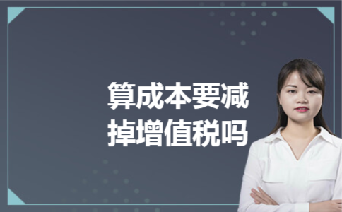 算成本要减掉增值税吗 算成本要减掉增值税吗