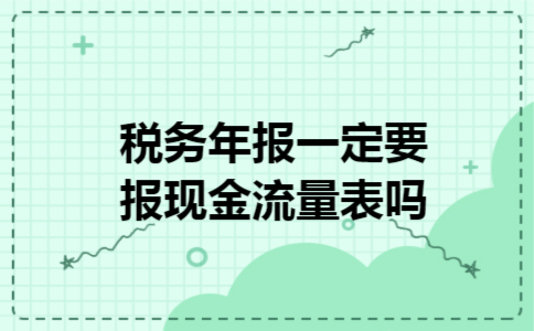  税务年报一定要报现金流量表吗