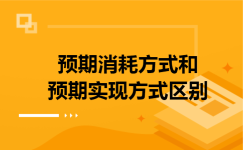 预期消耗方式和预期实现方式区别