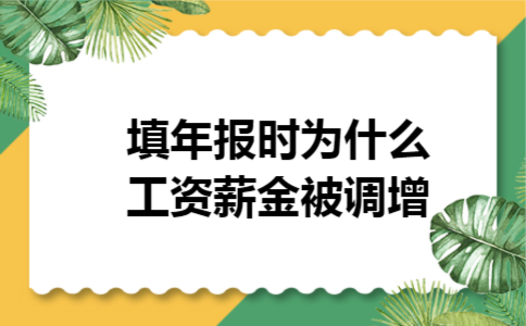填年报时为什么工资薪金被调增