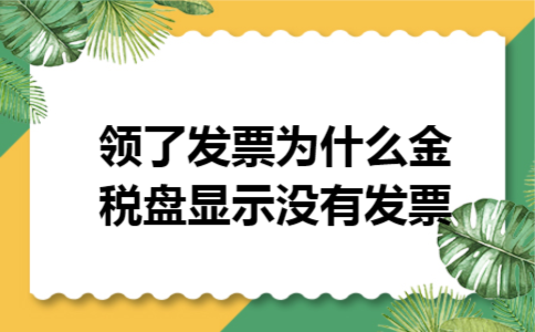 领了发票为什么金税盘显示没有发票