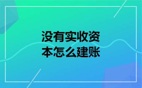 没有实收资本怎么建账