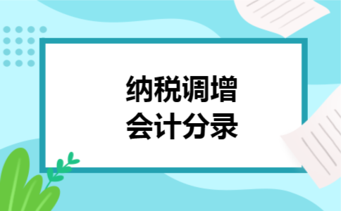 纳税调增会计分录