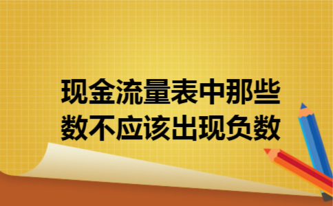 现金流量表中那些数不应该出现负数