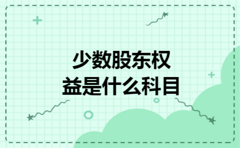 少数股东权益是什么科目