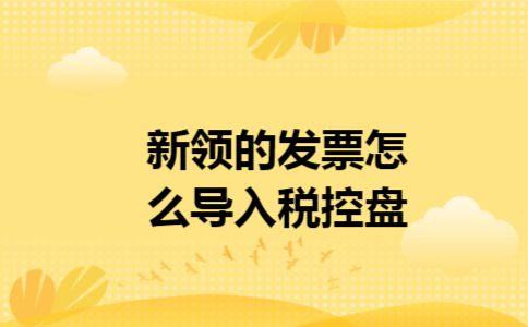 新领的发票怎么导入税控盘