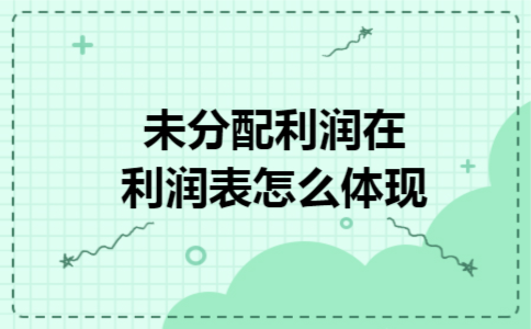 未分配利润在利润表怎么体现