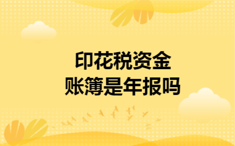 印花税资金账簿是年报吗