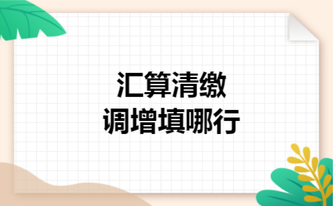 汇算清缴调增填哪行