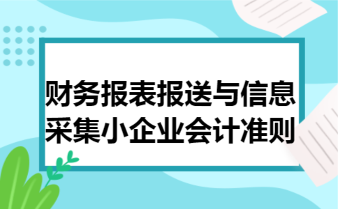 财务报表报送与信息采集(小企业会计准则)