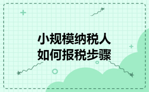  小规模纳税人如何报税步骤