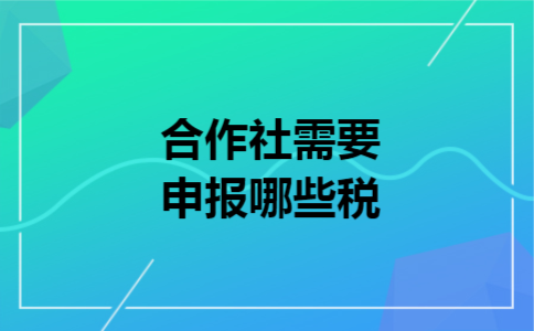合作社需要申报哪些税 合作社需要申报哪些税