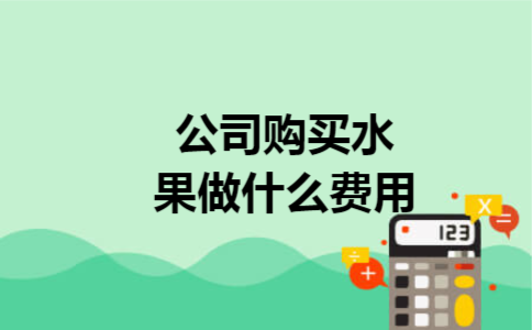 公司购买水果做什么费用