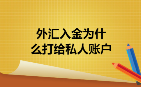 外汇入金为什么打给私人账户 外汇入金为什么打给私人账户
