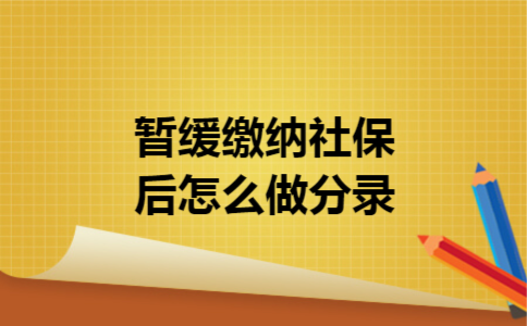 暂缓缴纳社保后怎么做分录