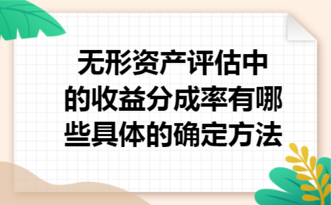 无形资产评估中的收益分成率有哪些具体的确定方法 无形资产评估中的收益分成率有哪些具体的确定方法