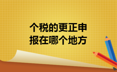 个税的更正申报在哪个地方