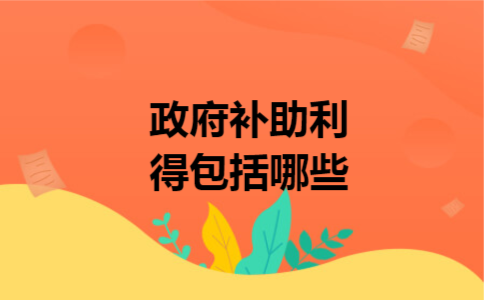 政府补助利得包括哪些