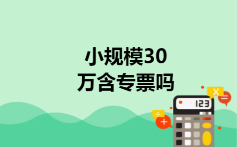小规模30万含专票吗 小规模30万含专票吗