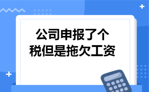公司申报了个税但是拖欠工资
