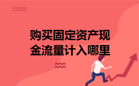 购买固定资产现金流量计入哪里