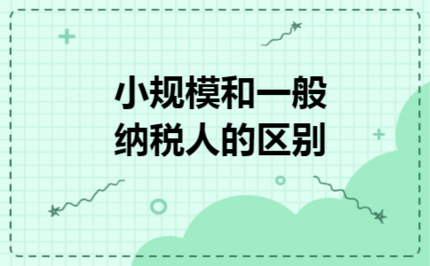 小规模和一般纳税人的区别