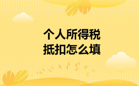 个人所得税抵扣怎么填