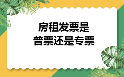 房租发票是普票还是专票 房租发票是普票还是专票