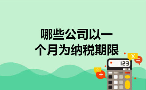  哪些公司以一个月为纳税期限