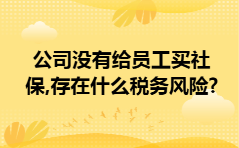 公司没有给员工买社保,存在什么税务风险?
