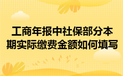 工商年报中社保部分本期实际缴费金额如何填写