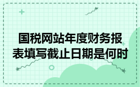 国税网站年度财务报表填写截止日期是何时