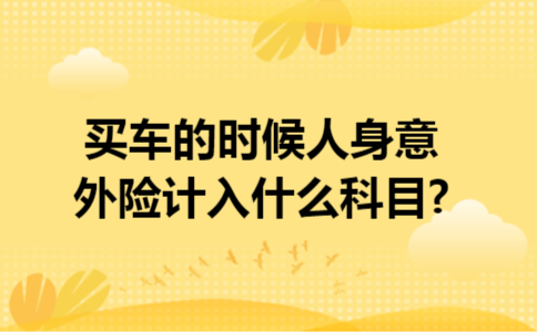 买车的时候人身意外险计入什么科目?